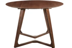 Table design ronde en bois massif L115 cm BANDOL