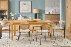 Table extensible avec rallonges intégrées en bois clair chêne L170-230 cm SYLVA