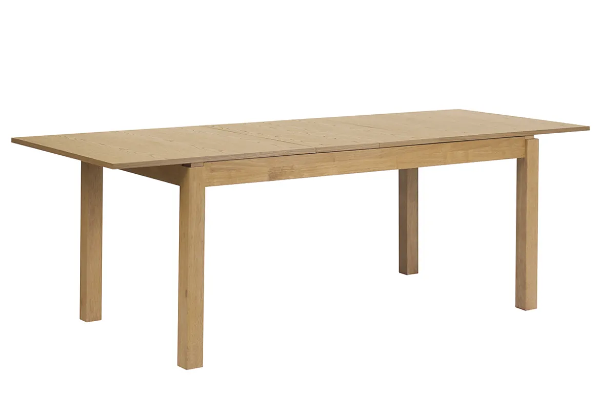 Table extensible avec rallonges intégrées en bois clair chêne L170-230 cm SYLVA