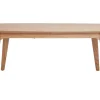 Table extensible rallonges intégrées rectangulaire en bois clair L180-230 cm FIFTIES