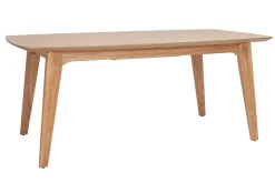 Table extensible rallonges intégrées rectangulaire en bois clair L180-230 cm FIFTIES