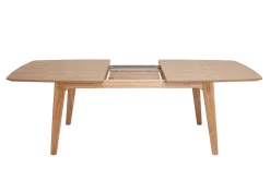 Table extensible rallonges intégrées rectangulaire en bois clair L180-230 cm FIFTIES