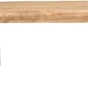 Table extensible rallonges intégrées rectangulaire en bois massif et métal noir L120-210 cm TRAP