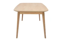Table extensible rallonges intégrées rectangulaire en bois clair chêne L160-210 cm ANK