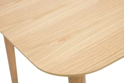 Table extensible rallonges intégrées rectangulaire en bois clair chêne L160-210 cm ANK
