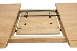 Table extensible rallonges intégrées rectangulaire en bois clair chêne L160-210 cm ANK