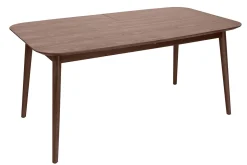 Table extensible rallonges intégrées rectangulaire en bois foncé noyer L160-210 cm ANK