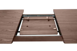 Table extensible rallonges intégrées rectangulaire en bois foncé noyer L160-210 cm ANK
