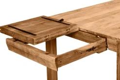 Table extensible rallonges intégrées rectangulaire en bois massif L120-210 cm BALTO
