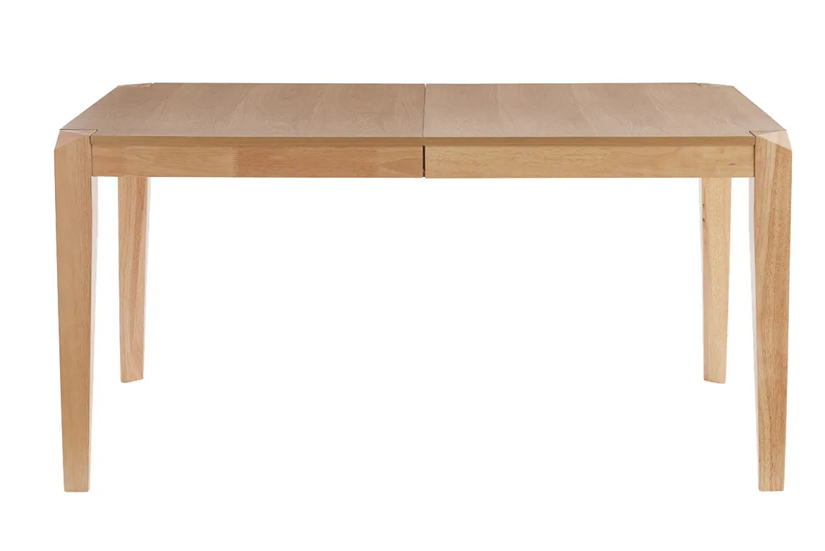 Table extensible rallonges intégrées rectangulaire en bois clair L150-180 cm BOLLY