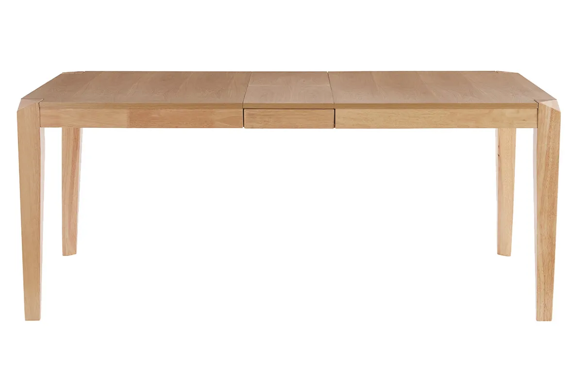 Table extensible rallonges intégrées rectangulaire en bois clair L150-180 cm BOLLY