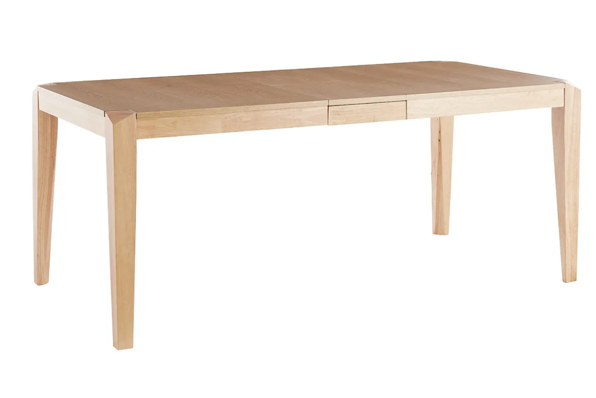 Table extensible rallonges intégrées rectangulaire en bois clair L150-180 cm BOLLY