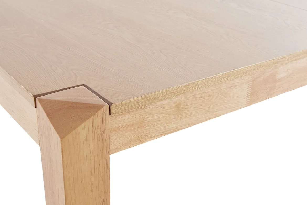Table extensible rallonges intégrées rectangulaire en bois clair L150-180 cm BOLLY