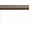 Table extensible rallonges intégrées rectangulaire bois foncé noyer L160-210 cm CLAUDIE