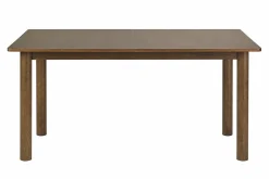 Table extensible rallonges intégrées rectangulaire bois foncé noyer L160-210 cm CLAUDIE