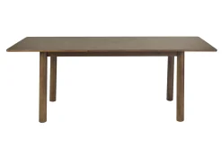 Table extensible rallonges intégrées rectangulaire bois foncé noyer L160-210 cm CLAUDIE