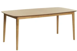 Table extensible rallonges intégrées rectangulaire en bois clair chêne L180-220 cm EGO