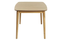 Table extensible rallonges intégrées rectangulaire en bois clair chêne L180-220 cm EGO