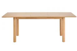 Table extensible rallonges intégrées rectangulaire bois clair frêne L160-210 cm CLAUDIE