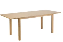 Table extensible rallonges intégrées rectangulaire bois clair frêne L160-210 cm CLAUDIE