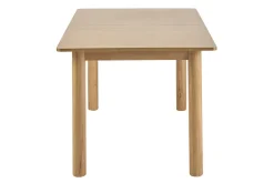 Table extensible rallonges intégrées rectangulaire bois clair frêne L160-210 cm CLAUDIE