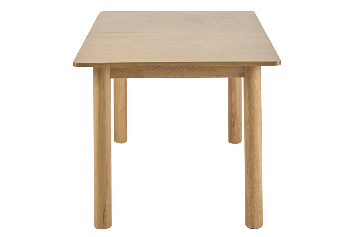 Table extensible rallonges intégrées rectangulaire bois clair frêne L160-210 cm CLAUDIE