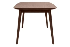 Table extensible rallonges intégrées rectangulaire en bois foncé noyer L140-170 cm ANK