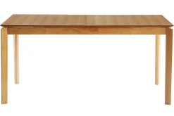 Table extensible rallonges intégrées rectangulaire en bois clair frêne L160-210 cm BONAVISTA