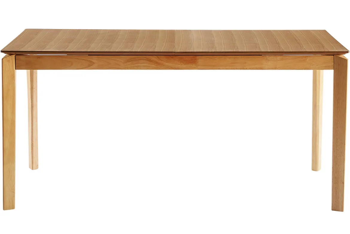 Table extensible rallonges intégrées rectangulaire en bois clair frêne L160-210 cm BONAVISTA