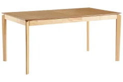 Table extensible rallonges intégrées rectangulaire en bois clair frêne L160-210 cm BONAVISTA