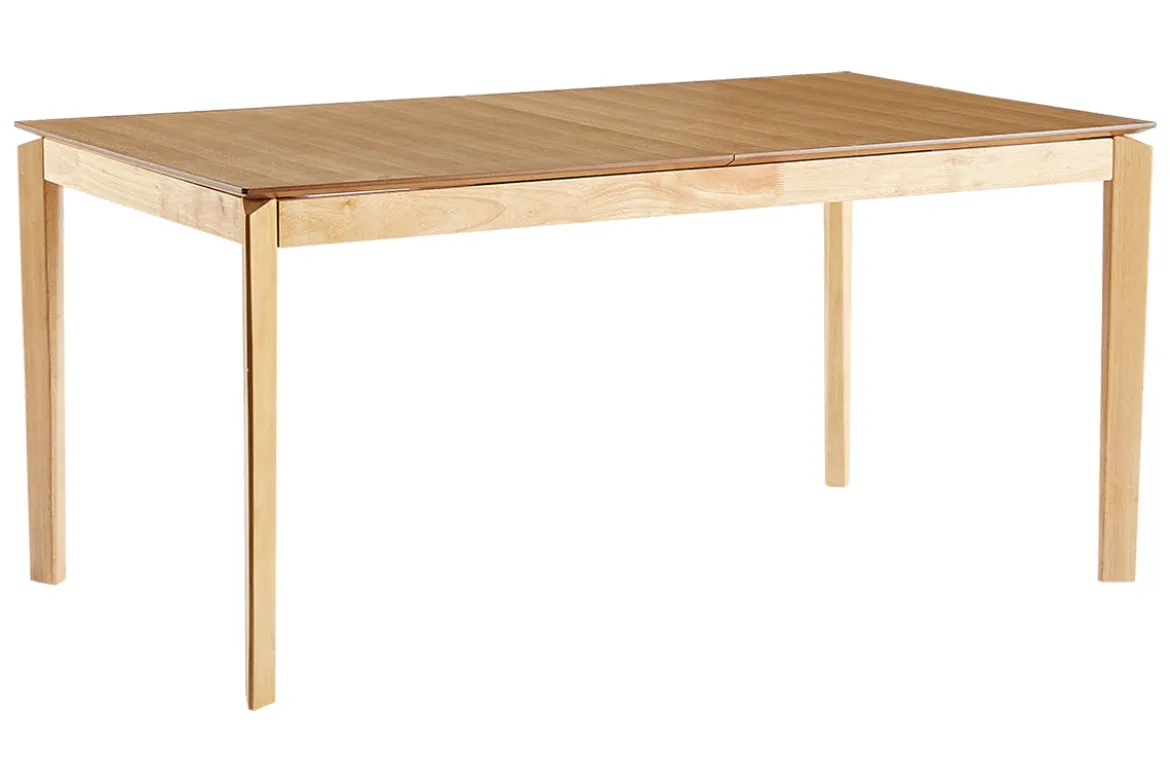 Table extensible rallonges intégrées rectangulaire en bois clair frêne L160-210 cm BONAVISTA