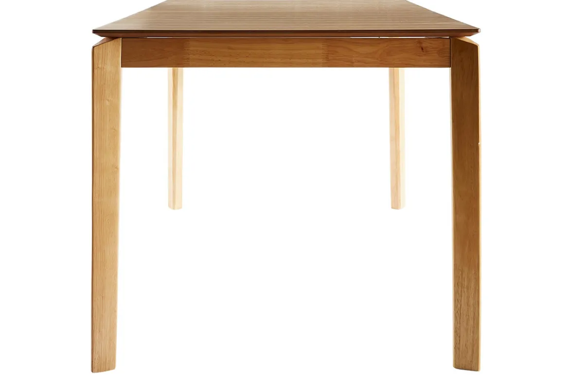 Table extensible rallonges intégrées rectangulaire en bois clair frêne L160-210 cm BONAVISTA