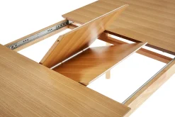 Table extensible rallonges intégrées rectangulaire en bois clair frêne L160-210 cm BONAVISTA