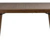 Table extensible rallonges intégrées rectangulaire en bois foncé noyer L150-180 cm SHELDON