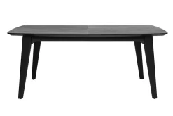 Table extensible rallonges intégrées rectangulaire en bois noir frêne L180-230 cm FIFTIES