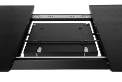 Table extensible rallonges intégrées rectangulaire en bois noir frêne L180-230 cm FIFTIES