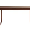 Table extensible rallonges intégrées rectangulaire en bois foncé noyer L160-240 cm LAHO