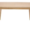 Table extensible rallonges intégrées rectangulaire en bois clair chêne L140-170 cm ANK