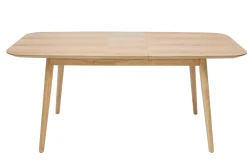 Table extensible rallonges intégrées rectangulaire en bois clair chêne L140-170 cm ANK