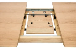 Table extensible rallonges intégrées rectangulaire en bois clair chêne L140-170 cm ANK