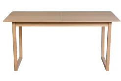 Table extensible rallonges intégrées rectangulaire bois clair chêne L160-240 cm LAHO