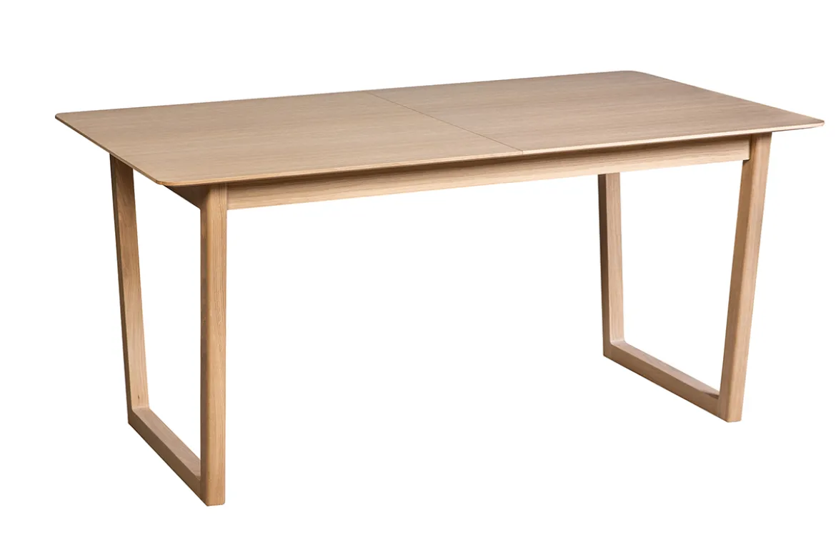 Table extensible rallonges intégrées rectangulaire bois clair chêne L160-240 cm LAHO
