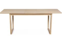 Table extensible rallonges intégrées rectangulaire bois clair chêne L160-240 cm LAHO