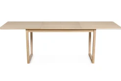 Table extensible rallonges intégrées rectangulaire bois clair chêne L160-240 cm LAHO