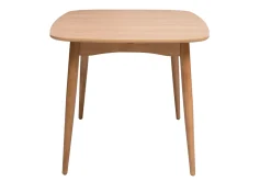 Table extensible rallonges intégrées rectangulaire en bois clair chêne L130-160 cm HELMA
