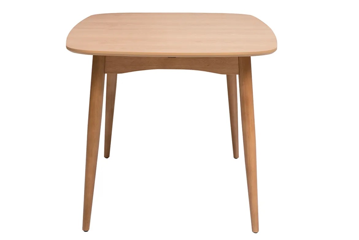 Table extensible rallonges intégrées rectangulaire en bois clair chêne L130-160 cm HELMA