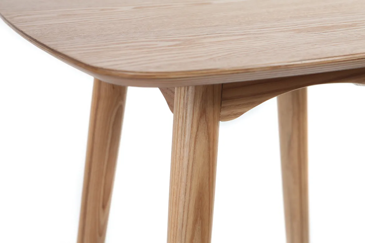 Table haute carrée frêne scandinave L60 cm BALTIK
