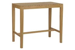 Table haute de jardin rectangulaire en bois teck massif L120 cm GILI