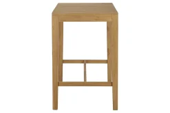 Table haute de jardin rectangulaire en bois teck massif L120 cm GILI