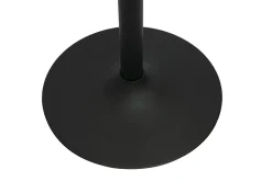 Table haute design ronde blanche et métal noir D60 cm CALISTA